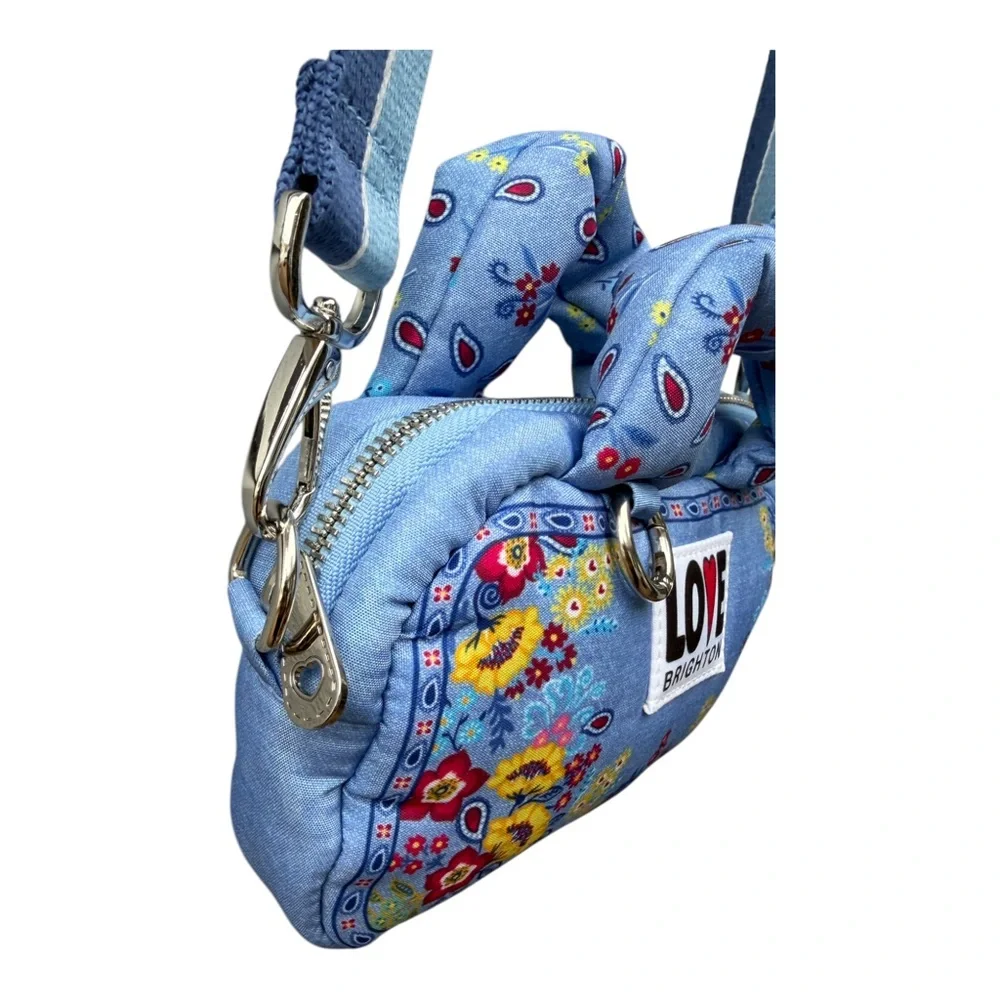 Brighton Love Bandana Floral Paisley BlueCrossbody Mini Purse, Brighton Bag